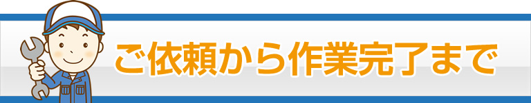 ご依頼から作業完了までの簡単ステップ